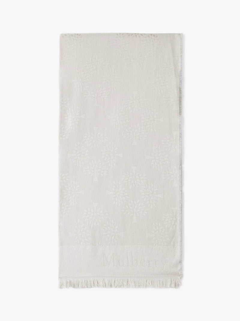 Mulberry Tree Design Silk Blend Scarf, 180 x 45cm