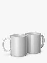 John Lewis Cricut Blank Ceramic Mugs (Set of 2) White 340ml- Buy online at McGrocer
