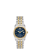 John Lewis Citizen Women's Eco-Drive Date Two Tone Bracelet Strap Watch, Gold/Silver/Blue- Buy online at McGrocer