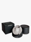 Citizen Eco-Drive watch leather strap white dial (British brand)