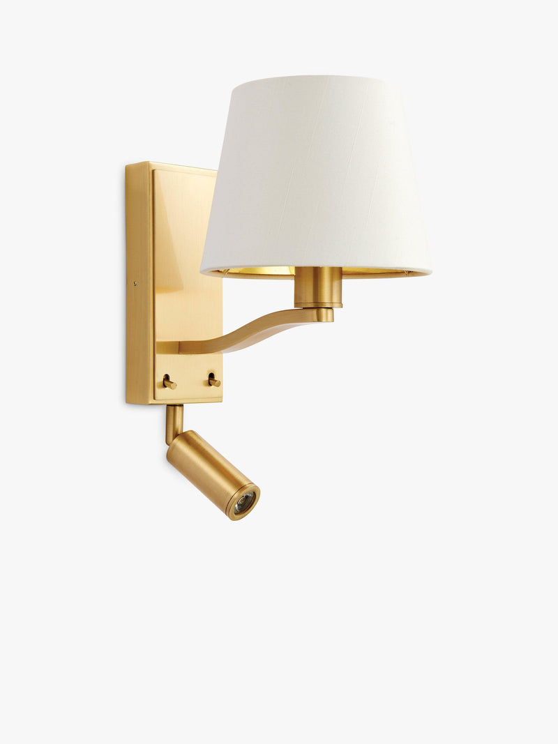 Bay Lighting Manor satin gold wall light - British product