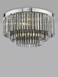 Där Logan smoked crystal flush ceiling light - British product