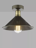 Där Jalen flush ceiling light graphite antique brass (British brand)