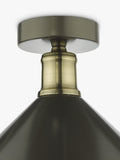 Där Jalen flush ceiling light graphite antique brass (British brand)