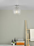 Där textured glass ceiling light polished chrome, imported from the UK