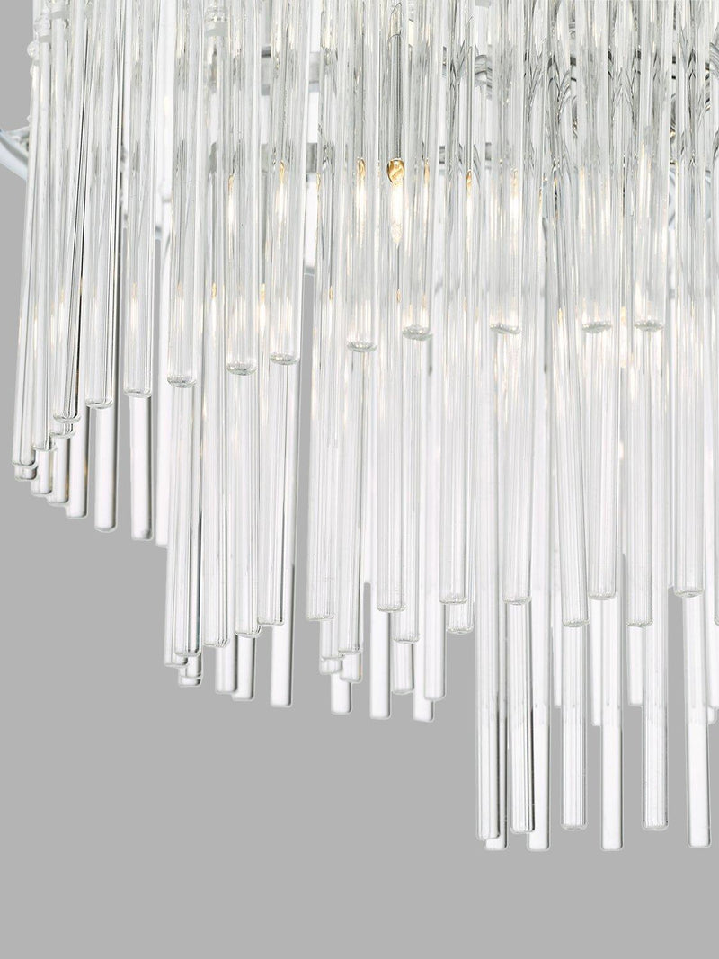 Art-Deco glass ceiling light adjustable height - British product