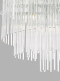 Art-Deco glass ceiling light adjustable height - British product