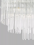 Art-Deco glass ceiling light adjustable height - British product