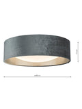 Där Nysa velvet flush ceiling light medium (British brand)