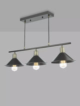 John Lewis Där Jalen Bar Ceiling Light, Graphite/Antique Brass- Buy online at McGrocer