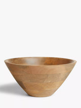 John Lewis Salad Bowl, 24cm, FSC-Certified Mango Wood, Natural- Buy online at McGrocer