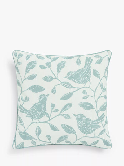 Characterful Contemporary Piped Cushion with Digital Printing and Embroidery