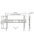 AVF outdoor flat TV wall mount for 40-75 inch TVs, black, imported from the UK