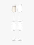 LSA International Metropolitan champagne flutes set of 4 230ml - British product