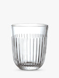 La Rochère clear glass tumblers with embossed lines, set of six, 290ml capacity, UK version