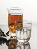 La Rochère clear glass tumblers with embossed lines, set of six, 290ml capacity, UK version