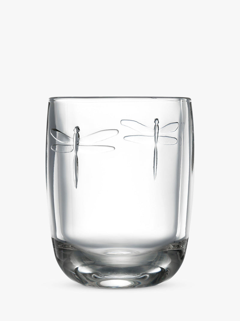 La Rochère Libellule glass tumblers clear set of 6 280ml, UK version