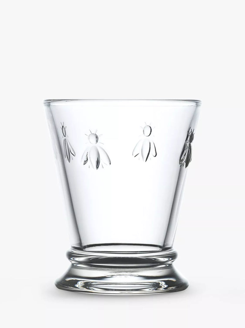 La Rochère bee design mini glass tumblers, set of 6, 190ml, UK version