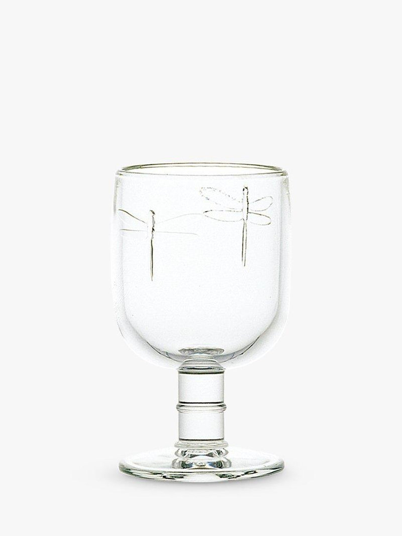 La Rochère wine or water glass tumblers with dragonfly design, set of 6, 280ml, UK version