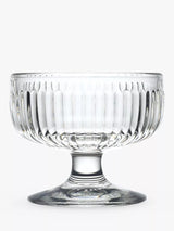 John Lewis Set of 6 Clear Glass Sundae Dessert Bowls, 10cm, Ribbed and Stackable- Buy online at McGrocer