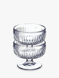La Rochère Tahiti clear glass sundae dessert bowls set of 6, 10cm, UK version