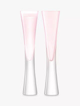 John Lewis LSA International Moya Glass Champagne Flute, Set of 2, 170ml, Blush- Buy online at McGrocer