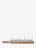 LSA International shot glasses set on oak wood paddle board, imported from the UK