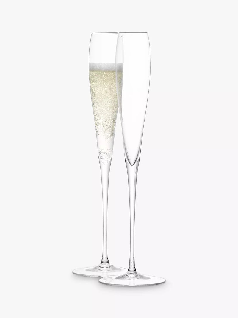 LSA International Grand Champagne Flutes set of 2 clear (British brand)