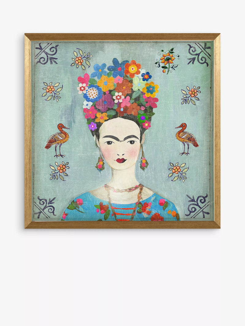 John Lewis framed print Frida Kahlo portrait 32x32cm - British product