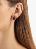 Eclectica pre-loved oval glass Swarovski earrings, UK version