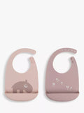 Done by Deer Deer Friends Silicone Bib, Pack of 2, Powder - McGrocer