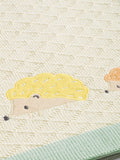 John Lewis cotton knitted baby blanket with hedgehog design 100 x 75cm, UK version
