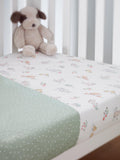 John Lewis fitted baby sheet woodland spot pack of 2, UK version