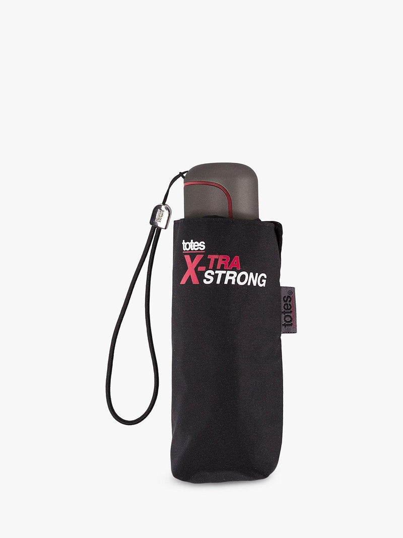 totes X-tra Strong umbrella small black, imported from the UK