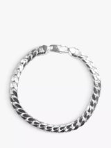 John Lewis Nina B Men's Sterling Silver Heavy Curb Chain Bracelet 22cm- Buy online at McGrocer