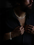 Nina B men's heavy curb chain bracelet 22cm, imported from the UK