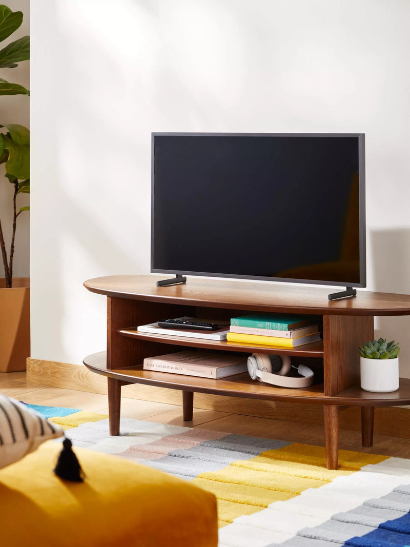 John Lewis Wing TV Stand solid oak MDF (British brand)