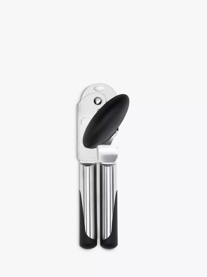OXO stainless steel can opener with bottle opener, imported from the UK