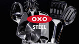 OXO stainless steel can opener with bottle opener, imported from the UK