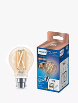 John Lewis Philips Smart LED C35 B22 Tunable White Clear Filament Light Bulb- Buy online at McGrocer