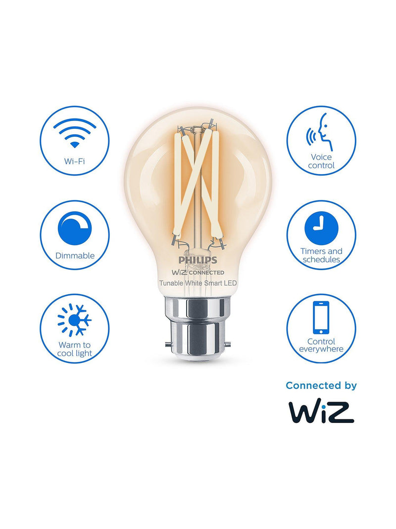 Philips Smart LED C35 B22 tunable white filament bulb 7W - British product