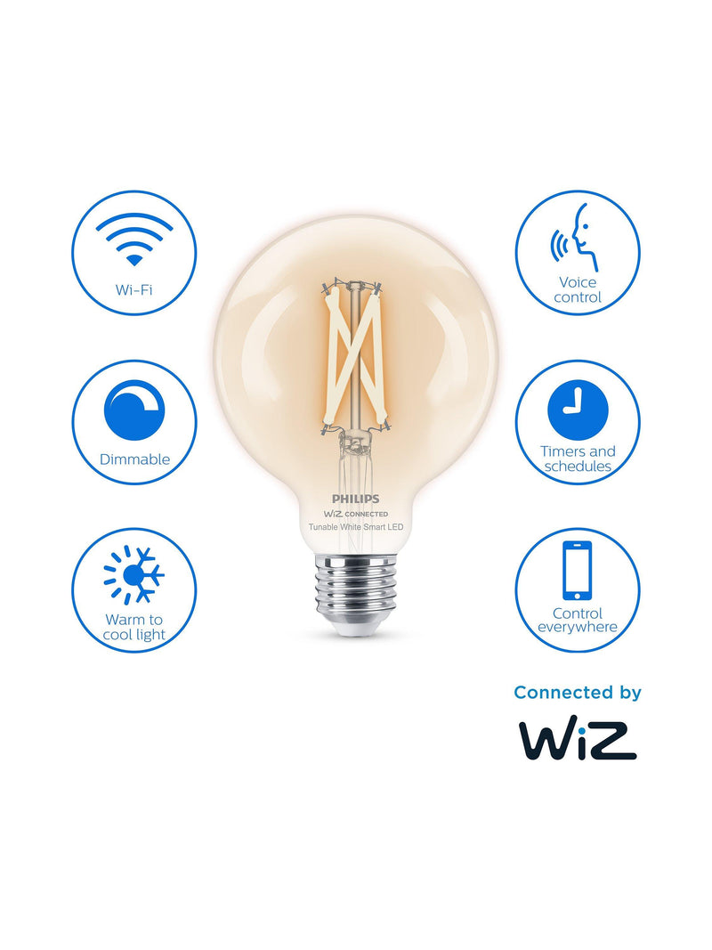 Philips G95 E27 smart LED tunable white bulb (British brand)