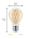 Philips smart LED light bulb E27 tunable white clear filament (British brand)