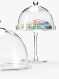 LSA International Vienna glass dome and plate 25cm, imported from the UK