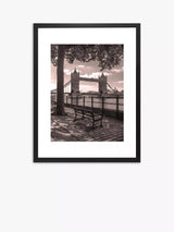 John Lewis Brookpace Lascelles Tower Bridge London Framed Print & Mount, Black/White, 55.5 x 45.5cm- Buy online at McGrocer