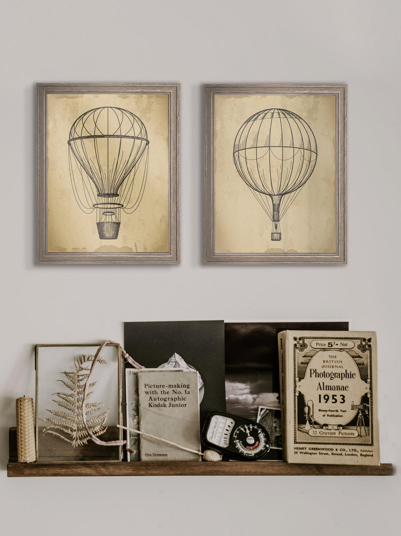 Brookpace Lascelles framed print air balloon 42x36cm (British brand)