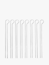 John Lewis Weber Steel BBQ Dual-Pronged Skewer Set, 8 Piece- Buy online at McGrocer