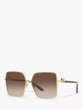 Dolce & Gabbana gold square sunglasses polycarbonate lenses (British brand)