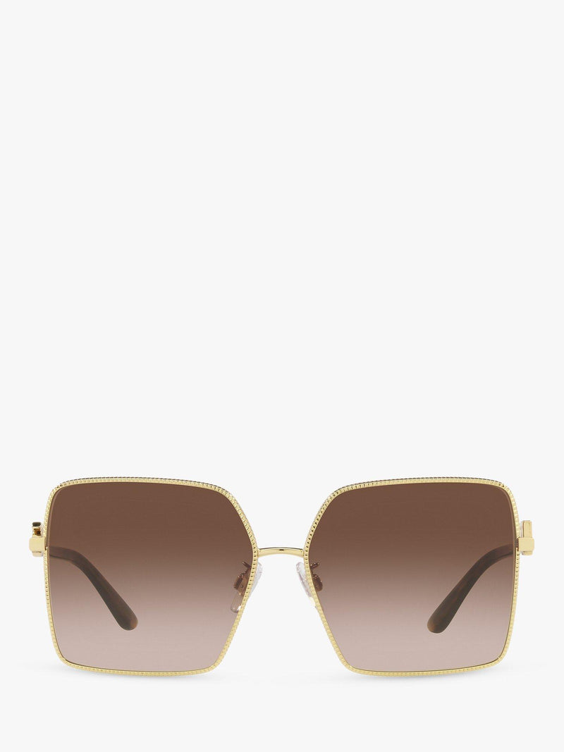 Dolce & Gabbana gold square sunglasses polycarbonate lenses (British brand)