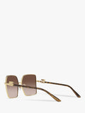 Dolce & Gabbana gold square sunglasses polycarbonate lenses (British brand)